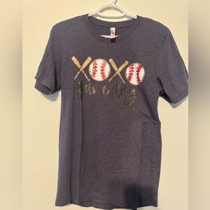 “Game Day” Baseball Graphic Tee - Blue